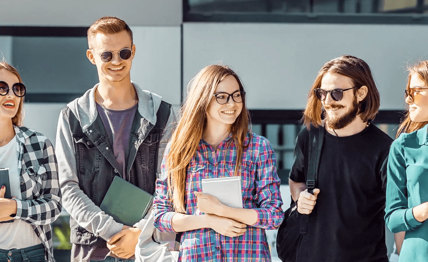 Students on campus